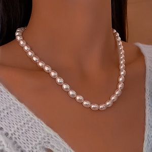 ⚜️𝟯𝟬%𝗢𝗙𝗙 𝗯𝘂𝗻𝗱𝗹𝗲𝘀 𝟯+⚜️ NEW Oval Pearl Beaded Necklace